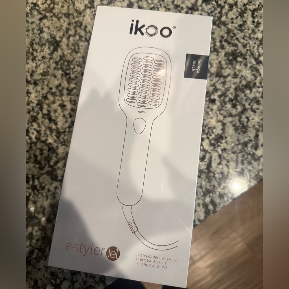 Ikoo E-Styler Jet Hair Straightening Brush - Black